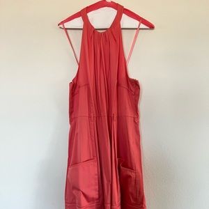 Jessica Simpson halter neck coral dress with pockets!